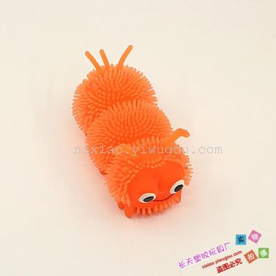 Flash caterpillar plush ball colorful toys wholesale manufacturers direct sales