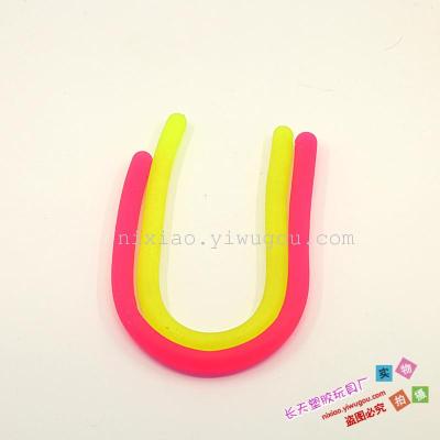 The latest light guide effect of two color soft strip plastic soft toys