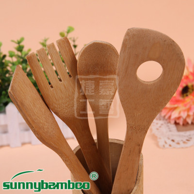 【SUNNY BAMBOO Factory Direct Sales】Bamboo Vegetable And Fruit Salad Bowl Set Protective Spatula