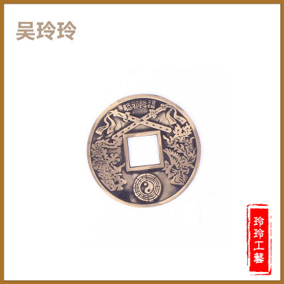 14cm thick copper ornaments copper metal crafts pendant felicitous wish of making money