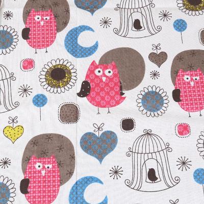 Cotton and hemp material and smart cartoon pattern of linen prints