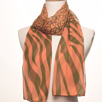 The new lady printed chiffon scarf, zebra stripes, zebra stripes and beach towel.
