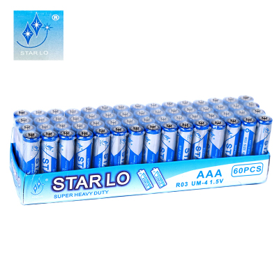 Factory Direct Sales High Capacity Stamped No. 7 Toy Battery AAA Dry Battery R03 Battery