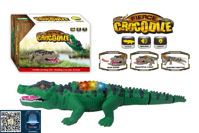 Electric light music simulation crocodile animal toy electric toy crocodile toy