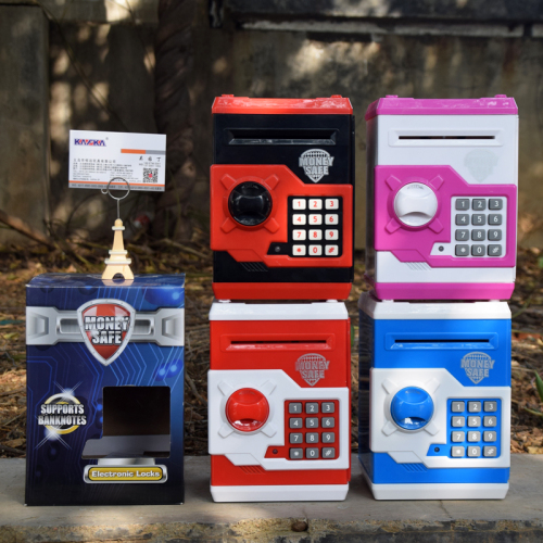 creative mini password insurance new paper money atm piggy bank automatic money rolling machine