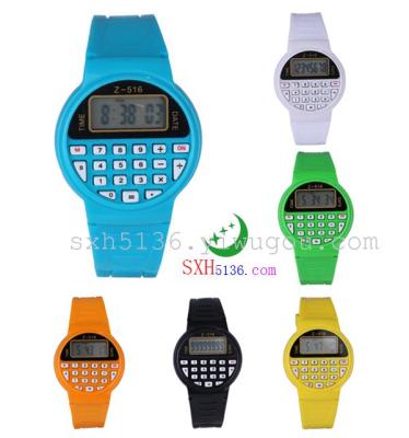 516 student electronic calculator watch children's mini calculator watch toy wholesale