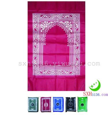 The mosque to worship blanket Muslim worship blanket wholesale with compass portable pocket worship blanket