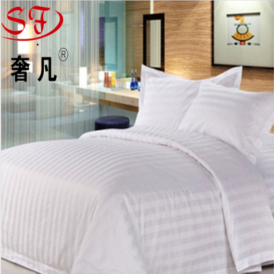 Where the luxury hotel supplies hotel hotel cotton four piece Satin bedding factory direct