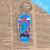Slipper shaped beach pattern acrylic plastic key ring gift