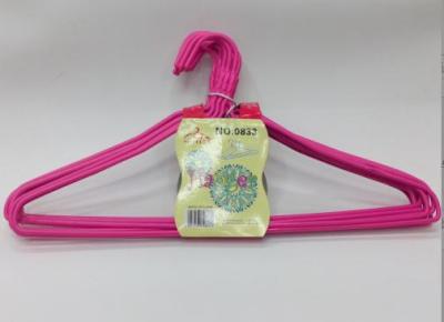 Clothes Hanger Wholesale Twisted Flower PVC Coated Hanger Household Wire Clothes Hanger 0833