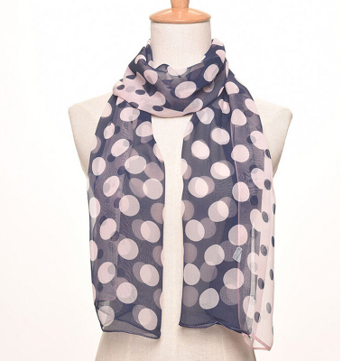 Spring and summer new chiffon dot scarf lady scarf.