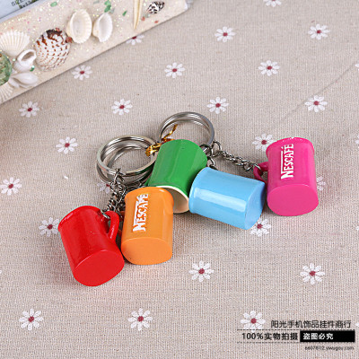 Genuine resin Keychain pendant wholesale simulation cup cup