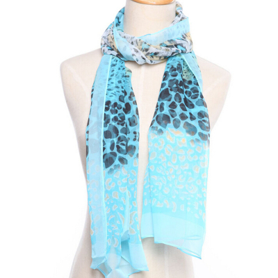 Dual-Use Printed Sunscreen Silk Scarf All-Match Multicolor Chiffon Scarf Beach Towel