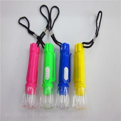 Plastic flashlight flashlight flashlight manufacturers selling transparent head hook 7188