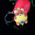 Hot PVC soft plastic key ring valentine's day gift bear heart key ring promotional gift pendant