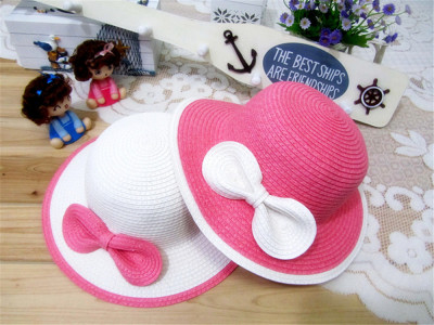 Hemming bow basin Cap Hat children double color Fashion Hat Beanie Hat