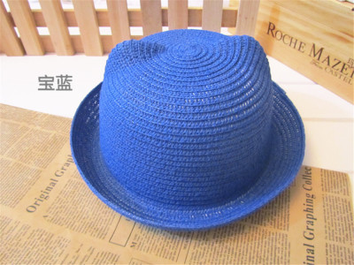 Korean orecchiette hat straw hat shading color multicolor optional hat