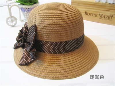 Leopard wave ribbon lady basin hat summer hat fashion hat