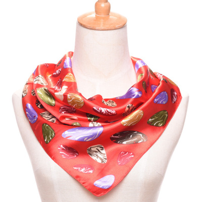 Ms satin print scarf professional color printing temperament female small towel.
