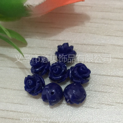 [YiBei Coral] Natural coral coral powder 6mm rose semi-finished accessories wholesale