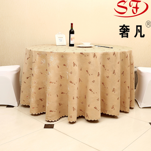 Tablecloth Wholesale European Hotel Wedding Banquet Jacquard round Tablecloth