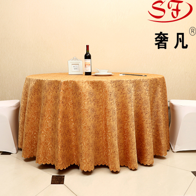 Hotel restaurant table clothing wedding jacquard table cloth waterproof and oil-proof table cloth factory wholesale.