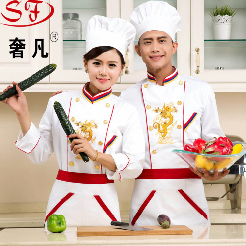 Custom Hotel Chef Work Clothes White Western-Style Chinese Chef Clothes