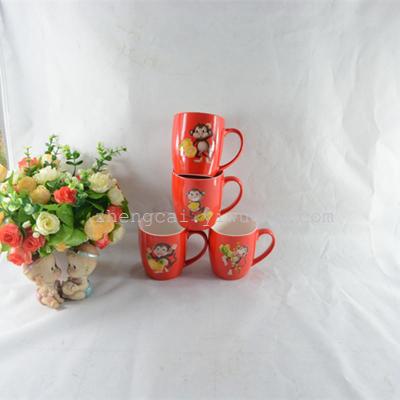 White porcelain baked flower cup 1797 cartoon cup children's Cup