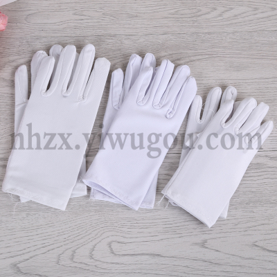 Children show host white gloves and spandex gloves flower girl white gloves