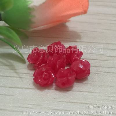 [YiBei Coral] Natural coral Coral powder 6mm rose semi-finished accessories wholesale