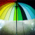 Simple and Fresh Rainbow Umbrella Umbrella Small Long Handle Umbrella Hand Umbrella Factory Direct Sales