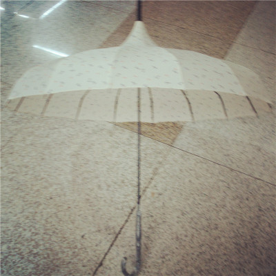 Korean Girls Princess Umbrella Fresh Boat Anchor Pagoda Umbrella Sunny Umbrella Long Handle Hook Sunshade Umbrella