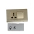 Champagne gold  brushed aluminum, three-switchs  single control switch socket,manufacturers direct sales, available in stocks,pecifications can be customized