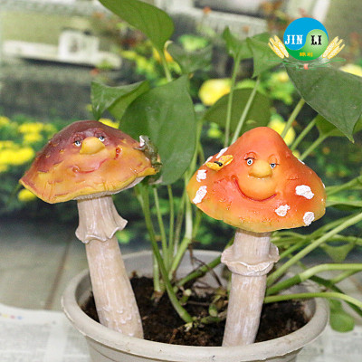 Hot super adorable little mushroom flower ornaments resin resin decorative crafts decorative bonsai garden