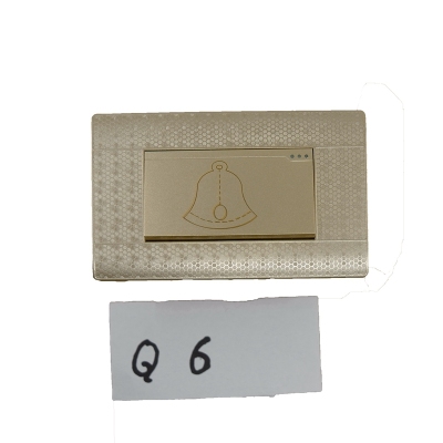 Champagne Gold Aluminum Wire Drawing Doorbell Switch