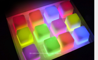 12pcs display box  light  ice cube ice bar  eco-friendly FDA  light ice bar