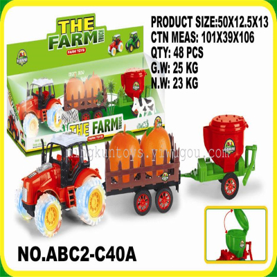 Inertia music lighting farmer car series toys