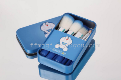 7 lovely blue tin brush set set beauty makeup brush tool