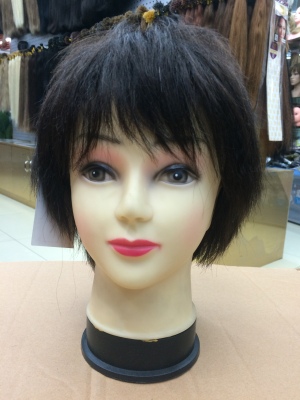 Women's fashion machine weave real hair set, short hair, straight hair set, can be ironed and dyed