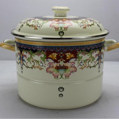 Single-Layer Enamel Steamer Boutique Enamel Thickened Foreign Trade Couscous Pot