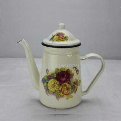 High-Grade Enamel Enamel 1.2l High Pot Kettle Teapot Foreign Trade