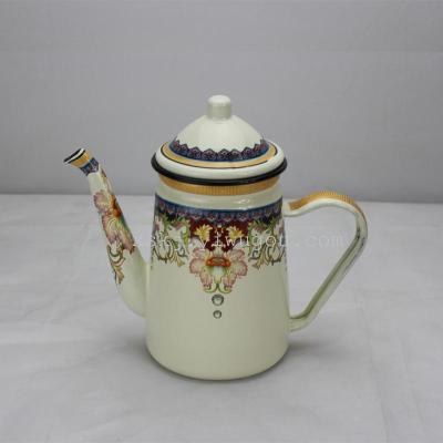 High-Grade Enamel Enamel 1.2l High Pot Kettle Teapot Coffee Pot