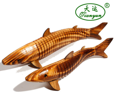 Tianyun Bamboo Wood Shark Whale Wooden Travel Crafts Decoration Model Children's Toys