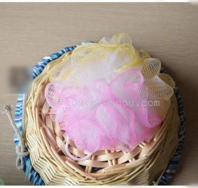 Production of double color bath ball bath flower bath artifact size according to the gram weight pricing 1-2 yuan