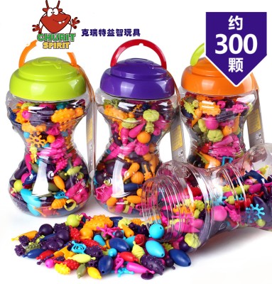 300pieces of varied pop beads children DIY puzzle girls bracelet necklace