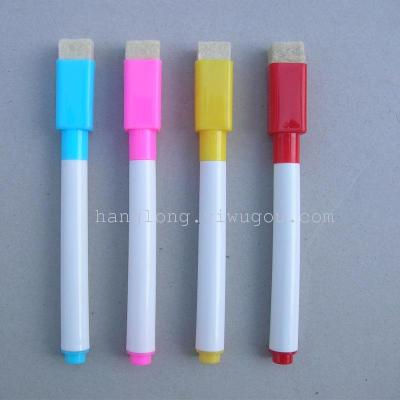 Green erasable whiteboard pen wholesale special card board repeatedly wipe pen with brush