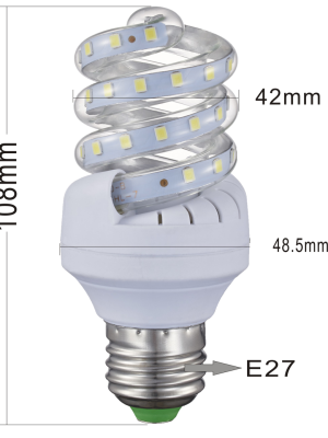 E27/B22- spiral -LED lamp -5W
