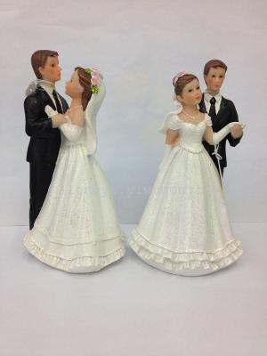 Fashion Bridegroom Bride Decoration Wedding Products Resin New Couple Crafts Home Decorations