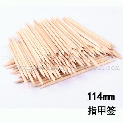 The nail tip Manicure oblique double sign orange wood drill sign 114mm