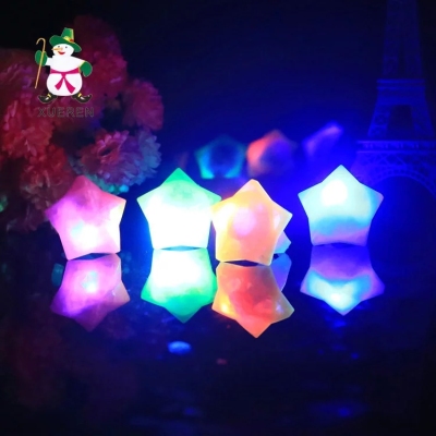 The new creative hard material star light emitting ring ring ring finger bar flash lamp